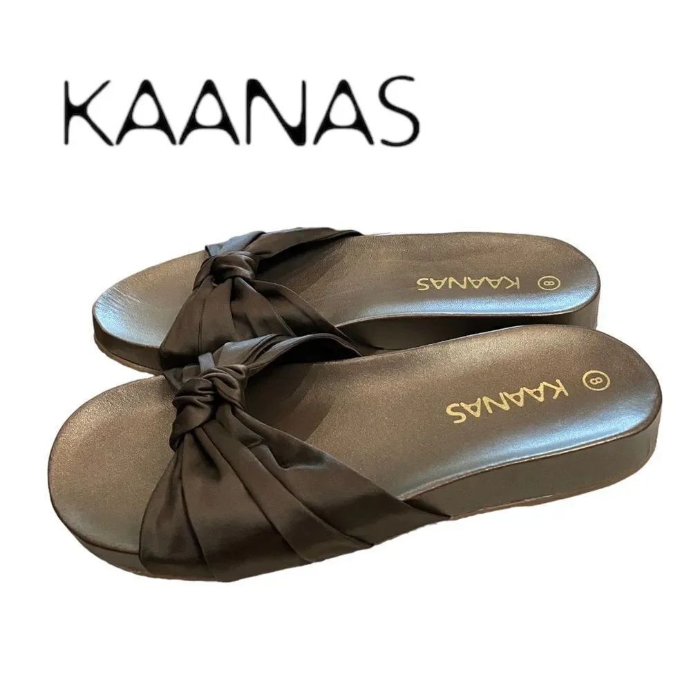 KAANAS Santa Rosa Women's Turban Slide Sandals NEW 8